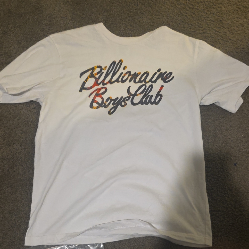 Billionaire Boys Club White Tee with Multicolor Logo